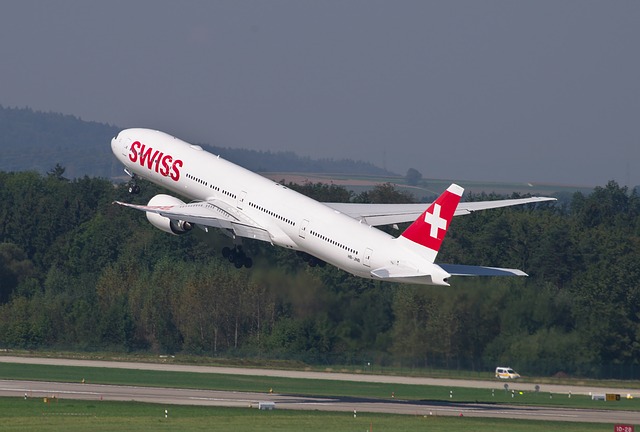 Vzlétající Boeing společnost Swiss